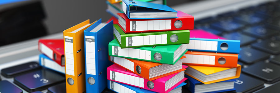 Database or archive concept. Data storage. Laptop and file cabin Database or archive concept. Data storage. Laptop and file cabin