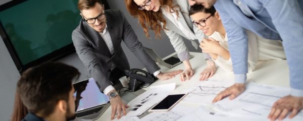 Group of business people collaborating in office