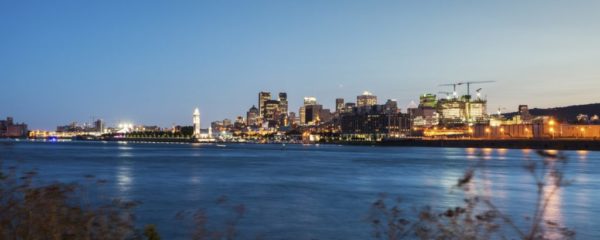 Panorama of Montreal at night