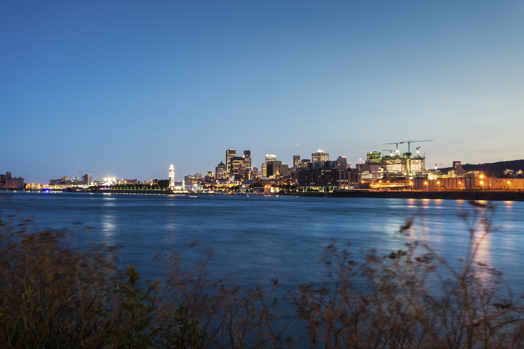 Panorama of Montreal at night