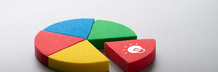 Business & strategy colorful pie chart puzzle
